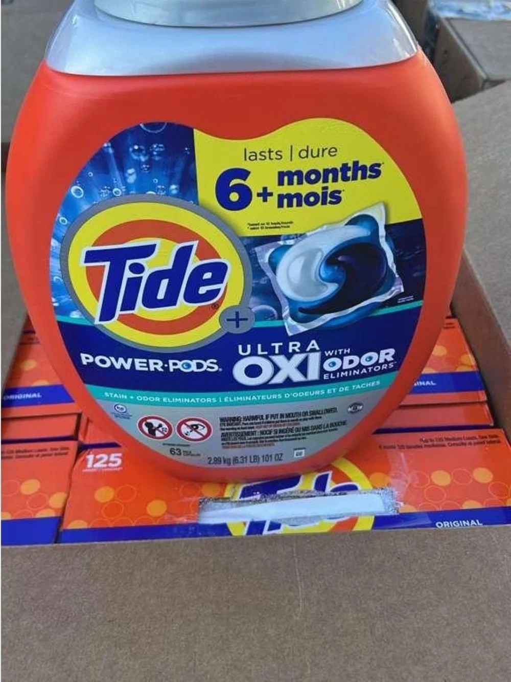 Tide Power Pods Ultra Oxi Laundry Pacs - Orange Bottle